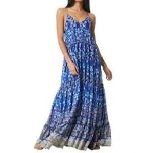 Misa Los Angeles Women's Kali‎ Maxi Dress in Lapis Ombre Size Small
